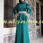 Kemerli Peplum Abiye Modeli